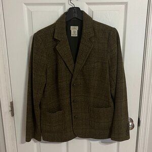 Vintage LL Bean Wool Silk Blend Lined Sport Blazer #279311 Womens Size‎ L REG